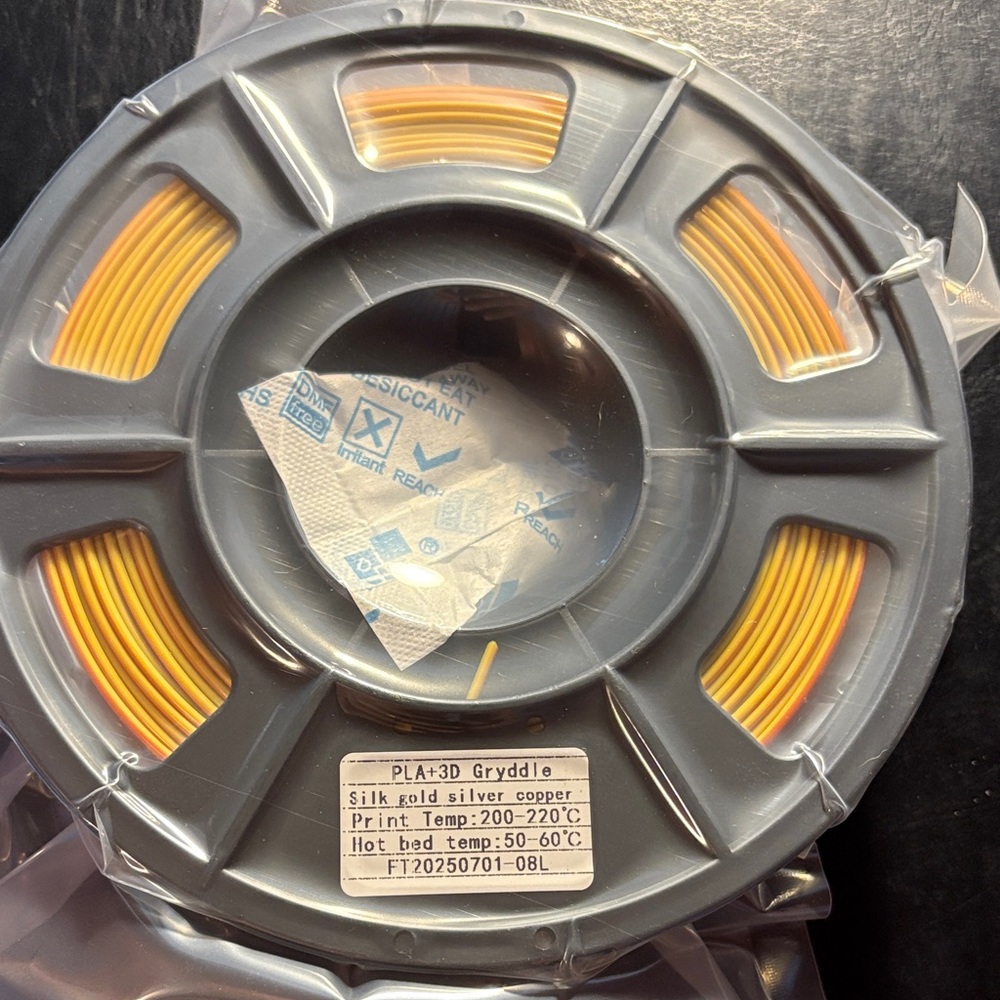 PLA+ 3D Printing Filament - Gold and Silver